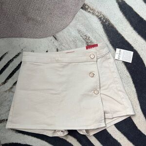 Guess Cream Skort with Button Accents